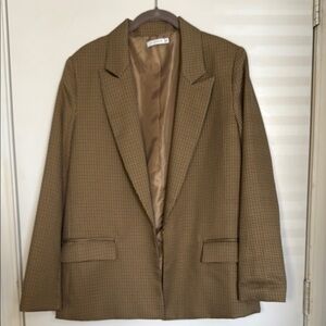 Oversized Houndstooth Blazer